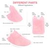 100% Natural Rose Quartz Jade Roller Gua Sha Massager Set Jade Stone Gouache Scraper Facial Massage Lifting SPA Anti Aging Tools