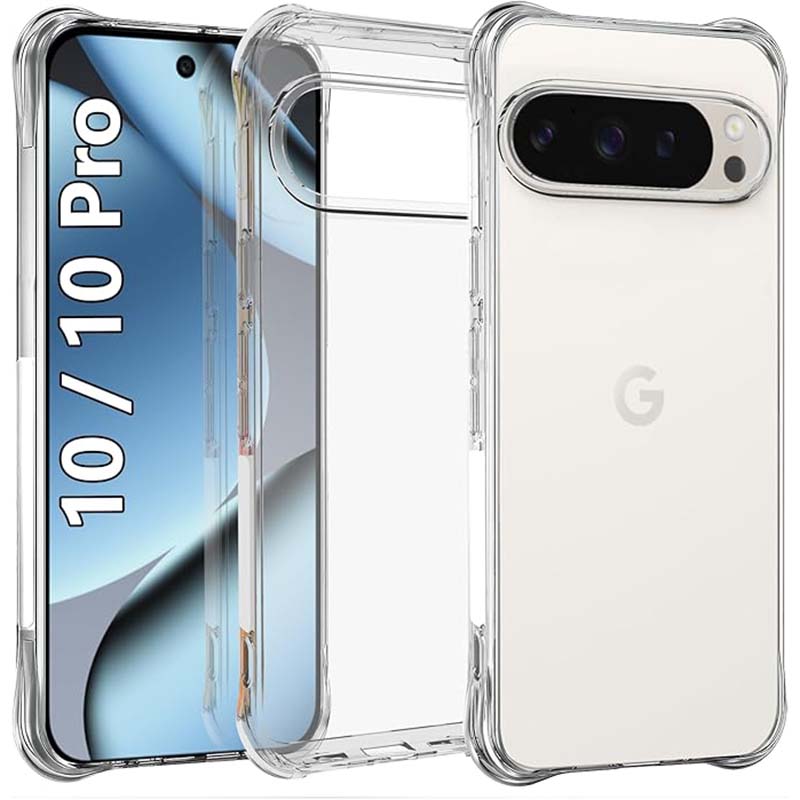 Прозрачный чехол из ТПУ для Google Pixel 10 Pro XL 10 9 8 7 5G Защитная крышка Четыре угла Противоударный бампер Coque Fundas