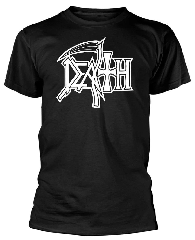 Футболка с белым логотипом Death Футболка Death Metal Футболка с логотипом группы