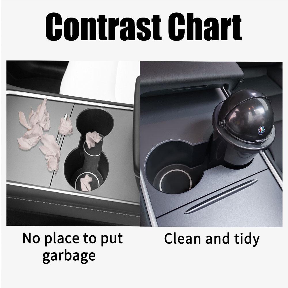 1pc ABS Portable Car Trash Bin Can Rubbish Container Storage Box Bucket For Alfa Romeo 147 159 Sportiva Stelvio Auto Accessories ghi855