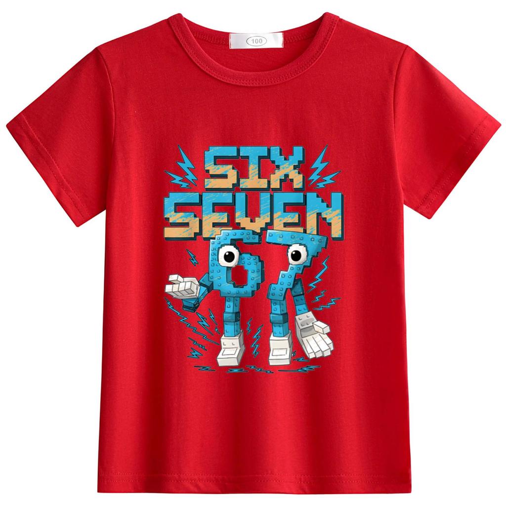 Available: StealABrainrot Kids' Summer Round-Neck Light Short Sleeve T-shirt 63301
