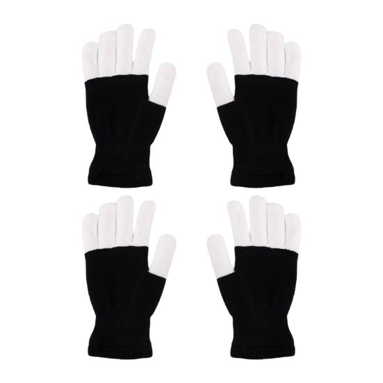 Светодиодные перчатки для рейва 7 цветов, светящиеся перчатки на пальцы для детей, подростков, взрослых, светящиеся перчатки для шоу, вечеринок, Хэллоуина