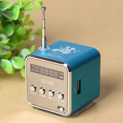 AUX TD-V26 Портативный мини-радиодинамик FM TF со звуком