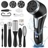 Electric Foot Pedicure Tool Set with Dust Collector LCD Display Safe Dead Skin Remover for Adult Home Foot Care