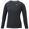 Breath Thermo Long Sleeve Running Size L Size T-Shirt J2MA9731, Women's, Black, (Japan L)