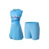Комплект женского платья Li Ning Badminton Series Spliced Quick-Dry Cool Antibacterial Slim Fit Dress Set Bright-Sky-Blue ASKU114-3