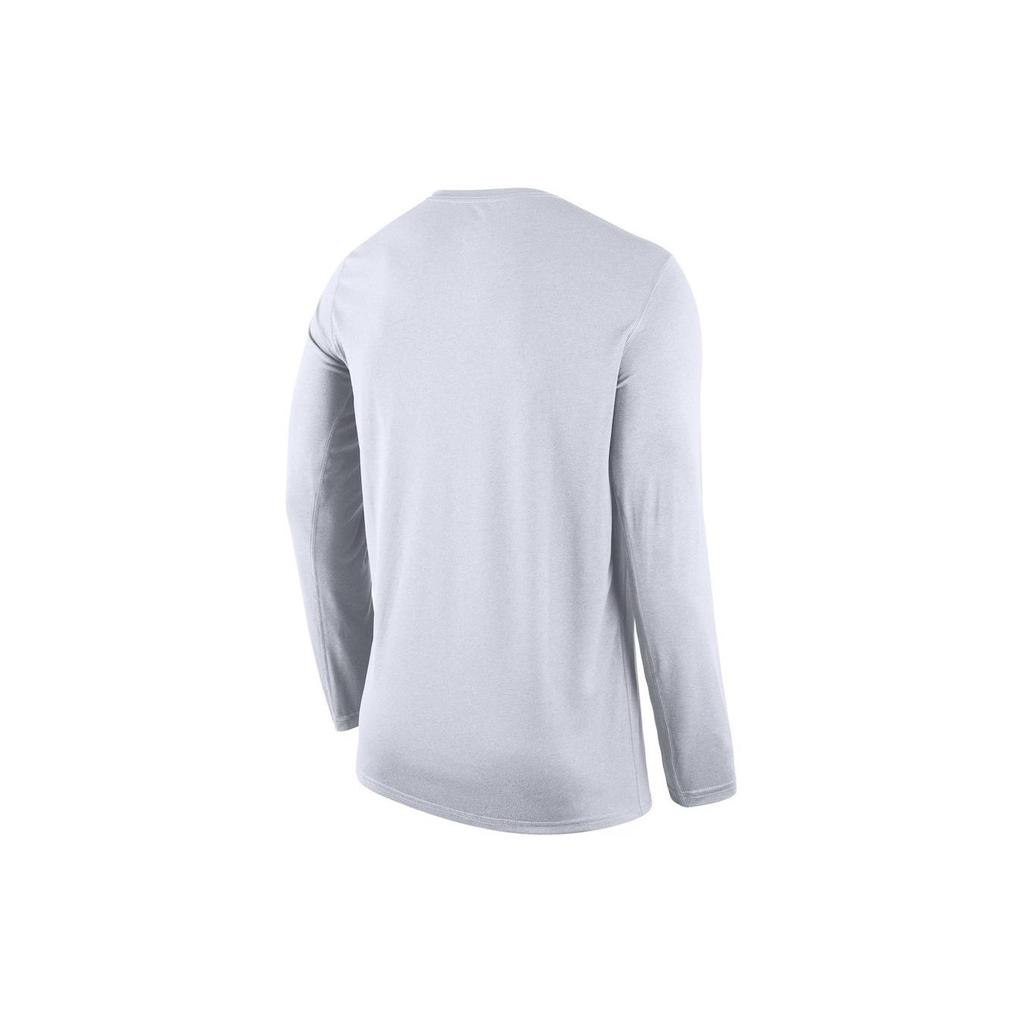 Nike Футболка унисекс с принтом букв Brooklyn Nets, винтажная, повседневная, спортивная, тренировочная, быстросохнущая, с круглым вырезом и длинным рукавом, белая DR6504-100