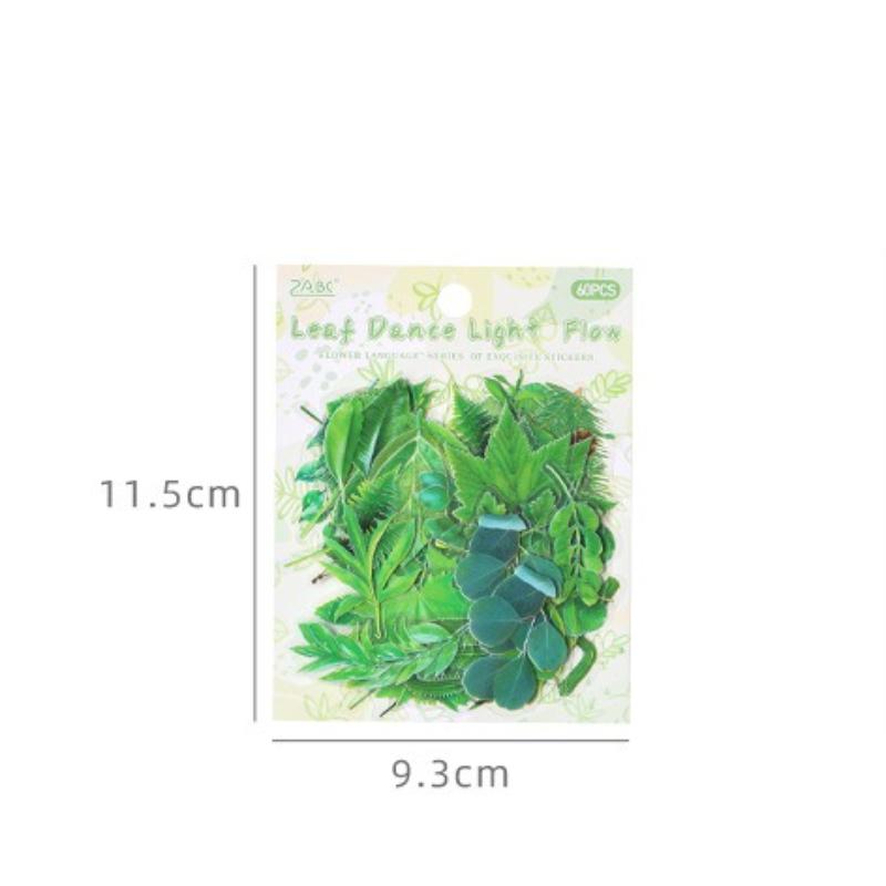 60 шт./упак. Наклейки с растительными цветочными кластерами, креативные канцелярские товары для джанк-журнала, декоративные наклейки для DIY, скрапбукинга, школьные принадлежности
