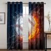 3D Digital Printing Ball Game Sports Style Sunshade Curtain Boy Bedroom Balcony Living Room Home Decoration Curtain