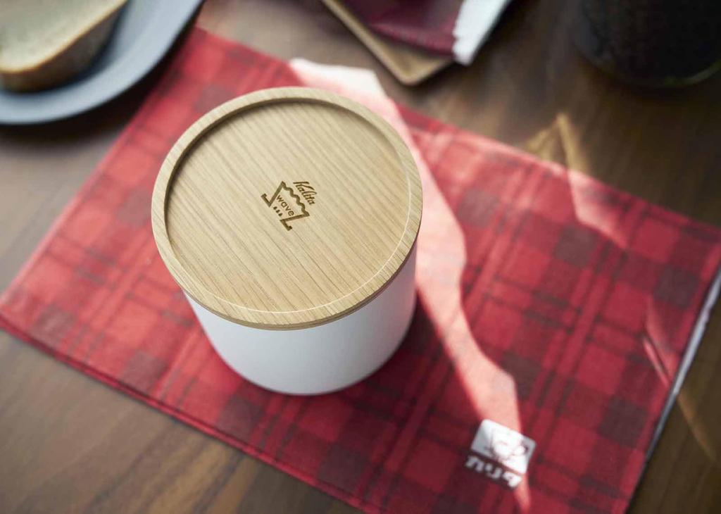 Kalita Wave Filter Case with Wooden Lid To Prevent Dust and Smell from Filter White WT Dust Guard For RIN 155 Rossi 185 Rossi Stylish Camping Outdoor