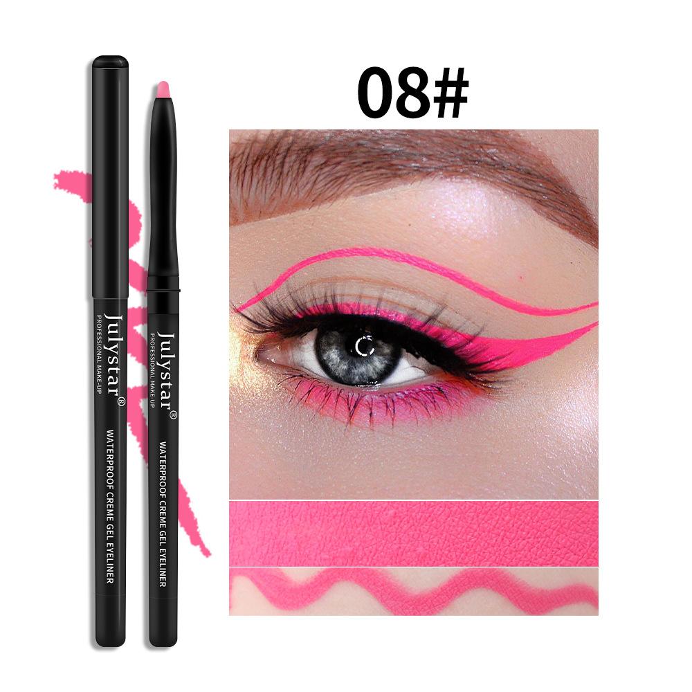 Julystar Color Eyeliner Gel Pen Ultra-fine Eyeliner Waterproof, Oil-proof, Non-smudge-proof, Long-lasting Eyeliner
