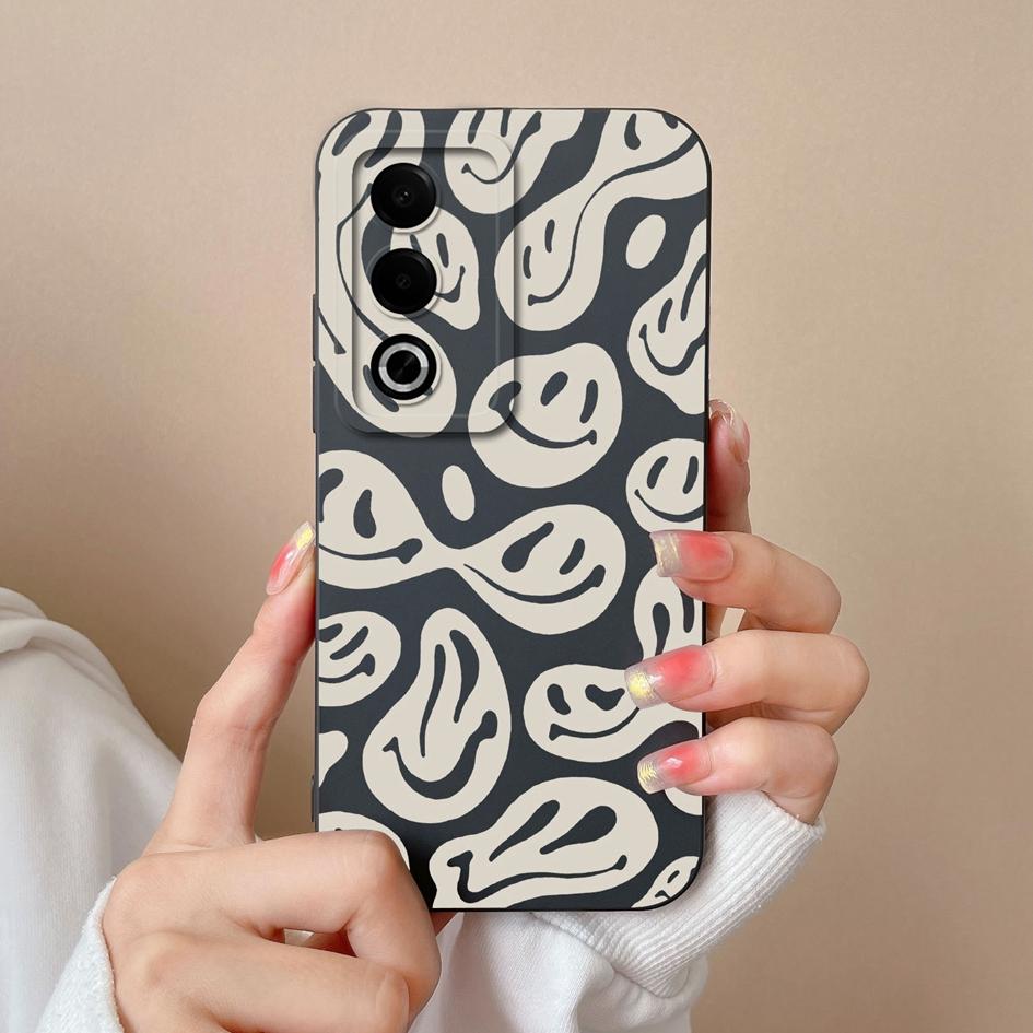 Чехол для OPPO Realme 12 13 P1 A3 Pro Plus C63 K12X Модные этикетки Защита камеры Мягкий жидкий силикон Простой узор Ударопрочный для OPPO Чехол Capa