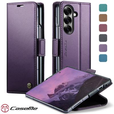 Магнитный чехол-книжка для карт Кожаный чехол для телефона Magsafe для Samsung Galaxy Z Fold 7 6 5 Z Fold7 5G Fold6 Fold5 Задняя крышка Книжка Ретро Модные чехлы Coque