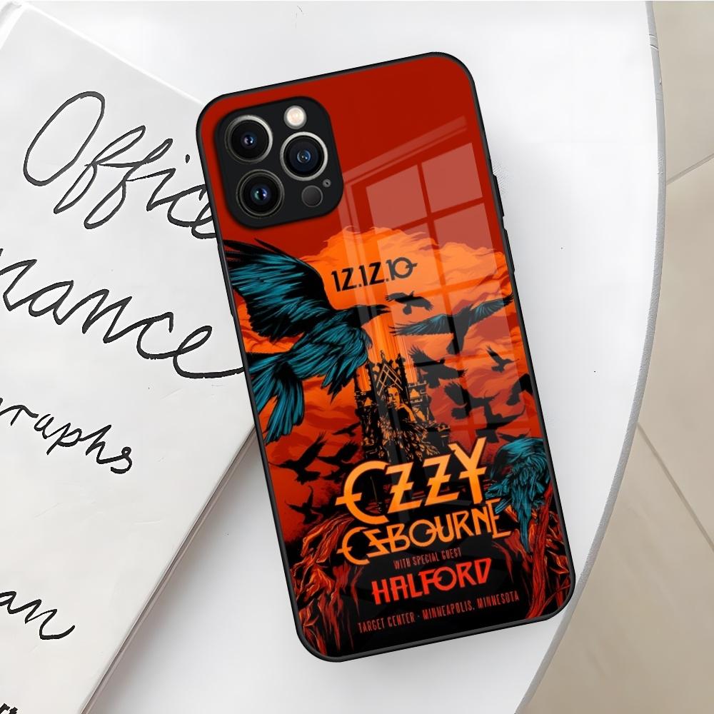 Чехол для телефона Rock Band O-Ozzy Osbourne для Iphone 16 15 14 12 11 13 Pro Max Mini X Xr Xs Se 8 Puls стеклянный Чехол