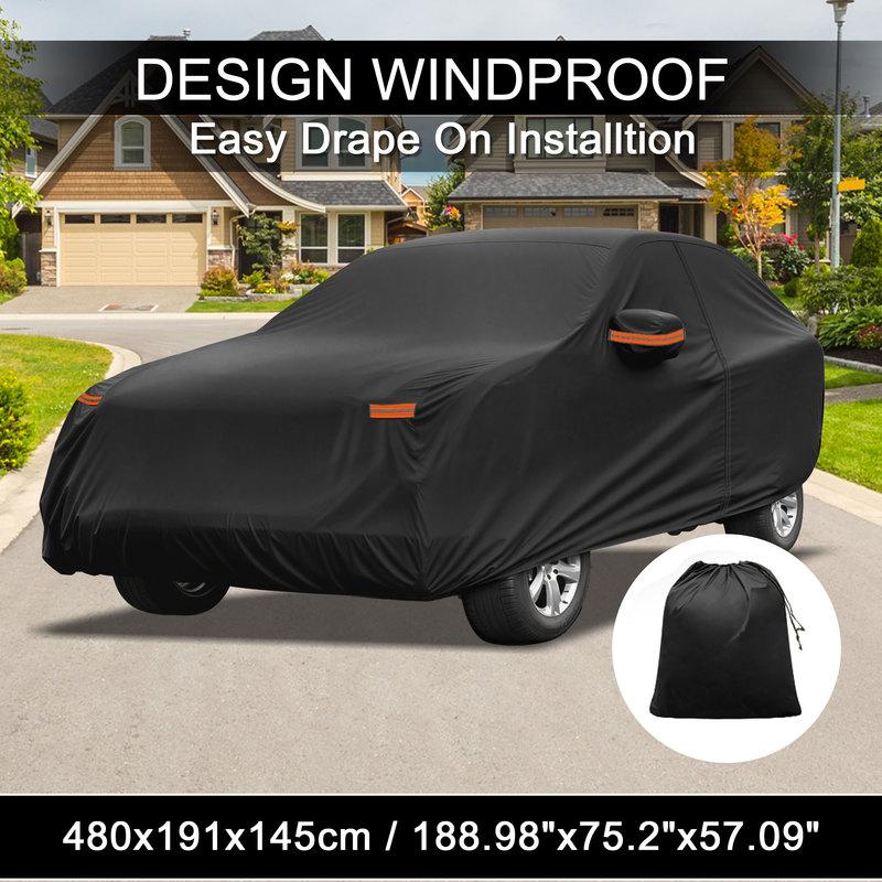 Motoforti Car Cover Outdoor Waterproof Sun Rain Hail Protection with Left Side Door Zipper 210D-PU for Genesis GV70