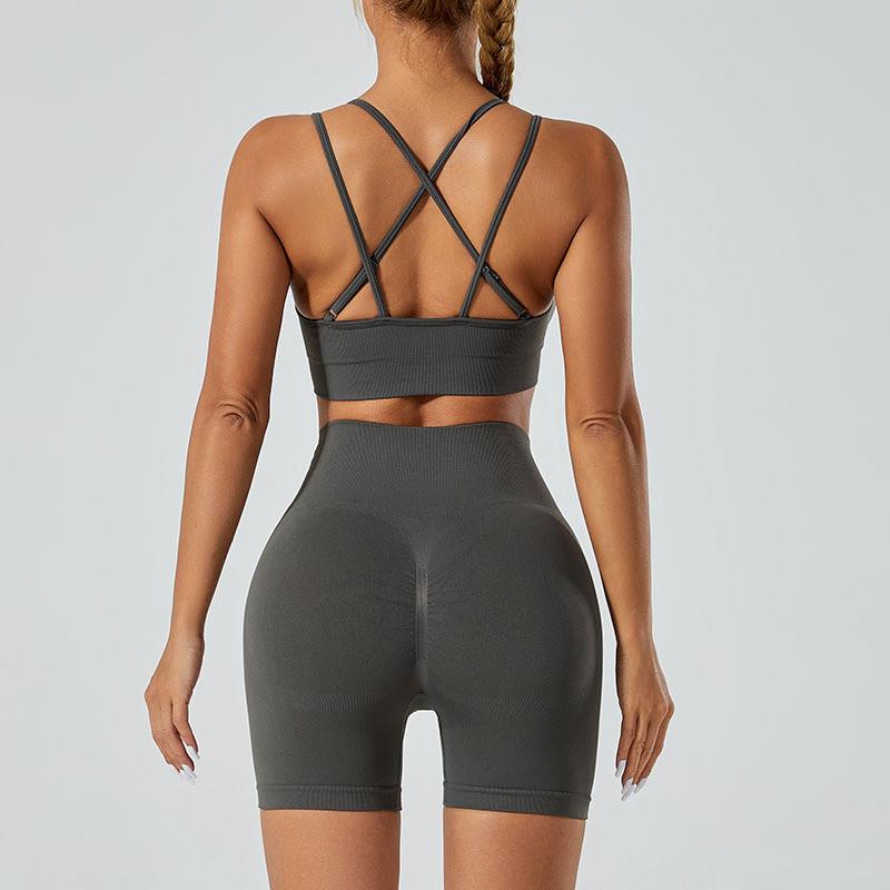 Seamless High Waist Sports Bra And Yoga Pants Set For Women With Breathable Quick Dry Fabric