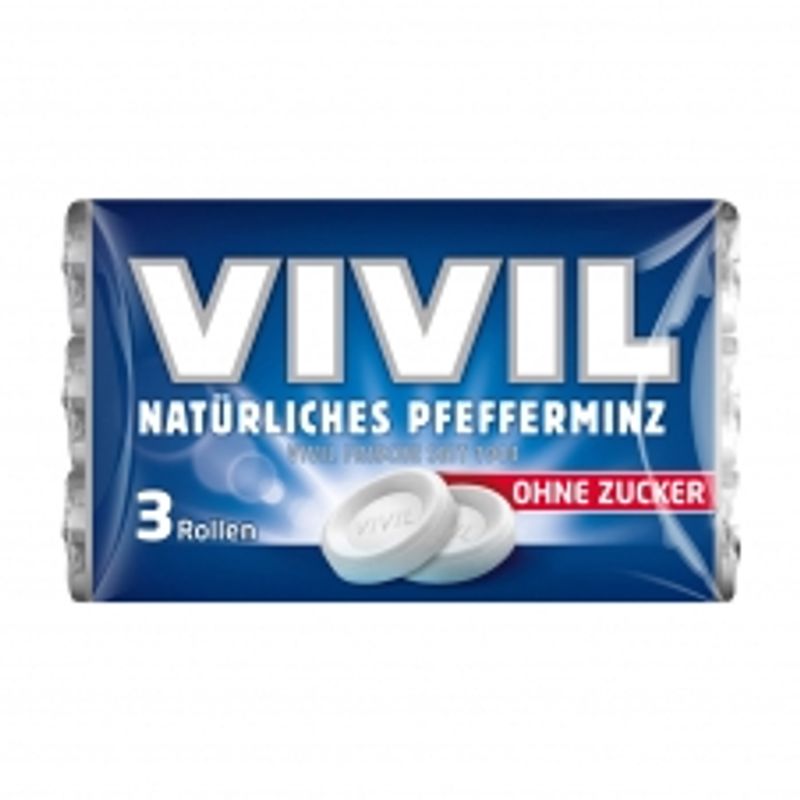 Beville Peppermint Sugar-Free Candy 3 Rolls 84g