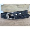 1.5" Wide Western Leather Belt Cowboy Rodeo Casual Leather Belt Floral Embossed, Size 28" To 40"