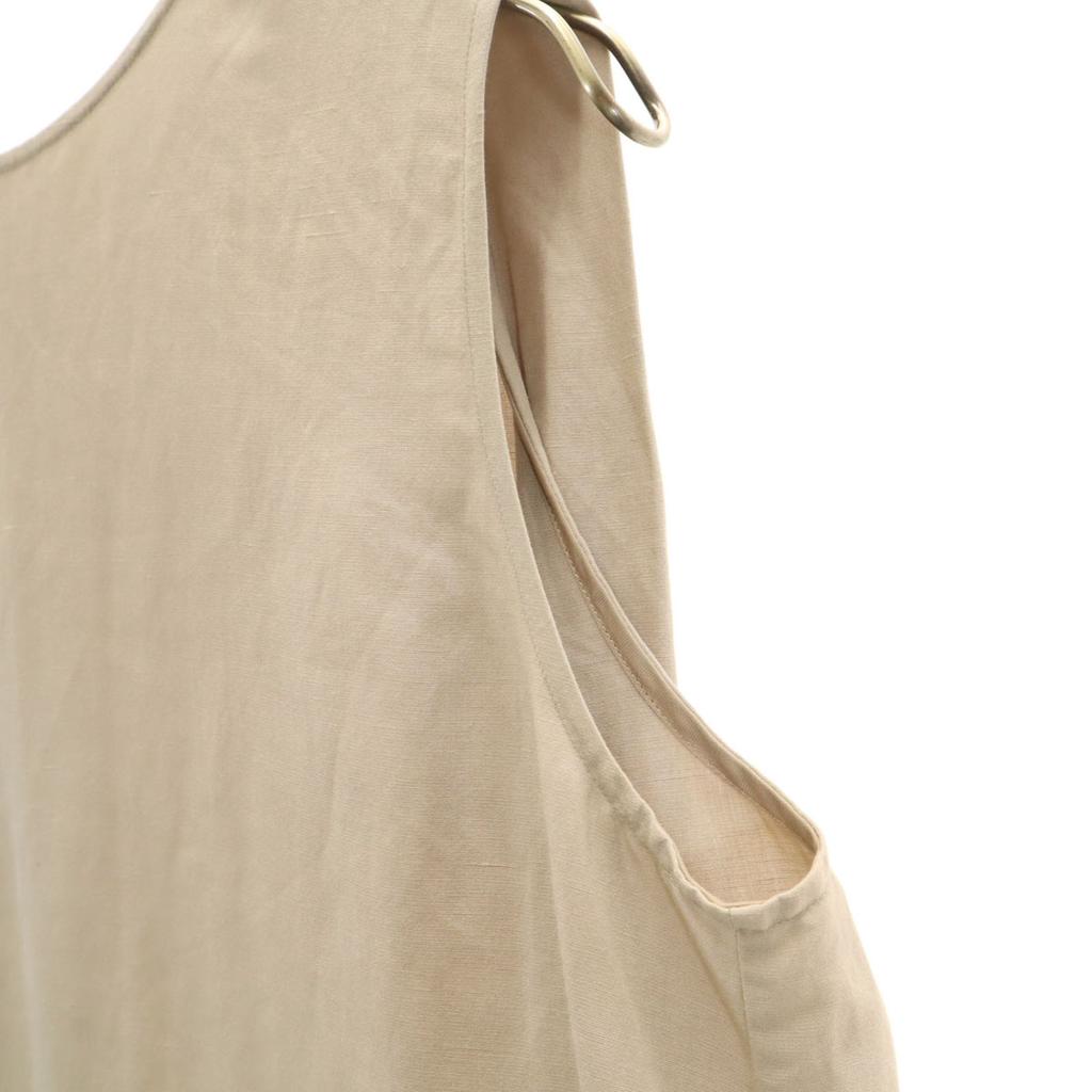 Sacra Made In Japan Linen Blend No Sleeve Shirt 38 Gurege Women Used