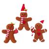 3pcs Set Christmas Gingerbread Man Hanging Ornaments Christmas Tree Decorations  Christmas