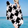 Abstract Puzzle Pattern Beach Towel, Super Soft Microfiber, Gift for Her/Him, Birthday, for Pool, Beach, Travel, Home Decor Fan gifts