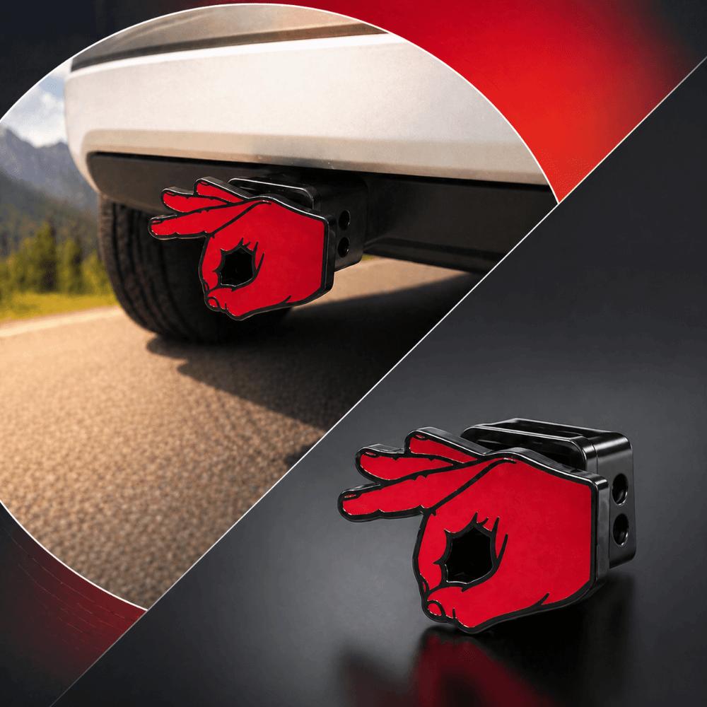 Circle Hand Pattern Trailer Receiver Cover Lightweight Material SUV Rear Cover Outdoor Adventures
