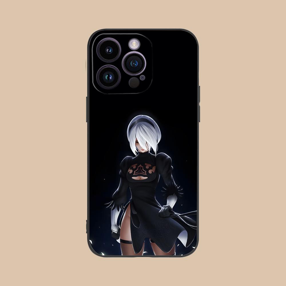Чехол для телефона Nier 2B Automata для iPhone 16 15 14 13 12 11 X XR XS 8 7 Pro Max Plus Mini Cover с цветной печатью для мобильных телефонов Роскошный