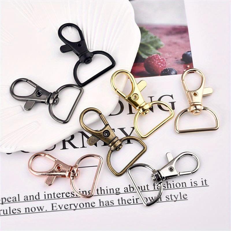10pcs Swivel Clasp Lanyard Snap Hooks Keychain Clip Hook Metal Lobster Claw Clasps for Lanyard Key Rings Crafting Purse