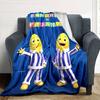 Bananas in Pyjamas Print Flannel Blanket High Quality Warm Comfortable Cover for All Seasons Perfect for Gifts Home Decor