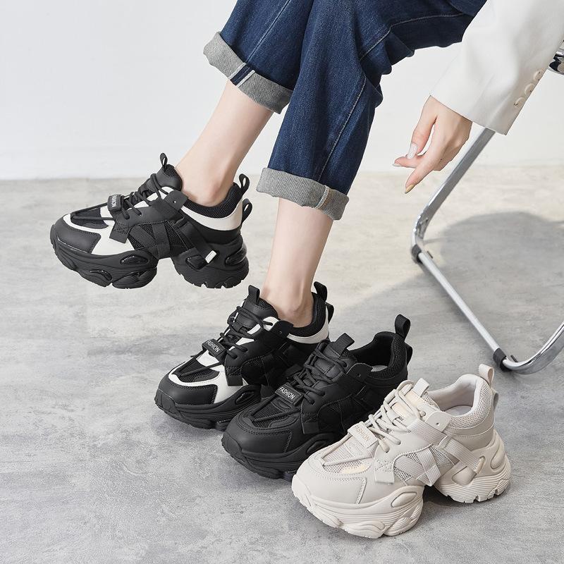 European Platform Shoes Women's Trendy Autumn New Height-increasing Small Muffin Versatile Sports and Leisure Shoes