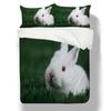 3D Rabbit Pattern Home Bedding Set 3D Animal Quilt Cover Pillow Case 2/3 Piece Zipper Super Soft Home Decoration Gift