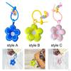 Floral Pendant Keychain Sleek Key Organizer Adorable Purse Accessory