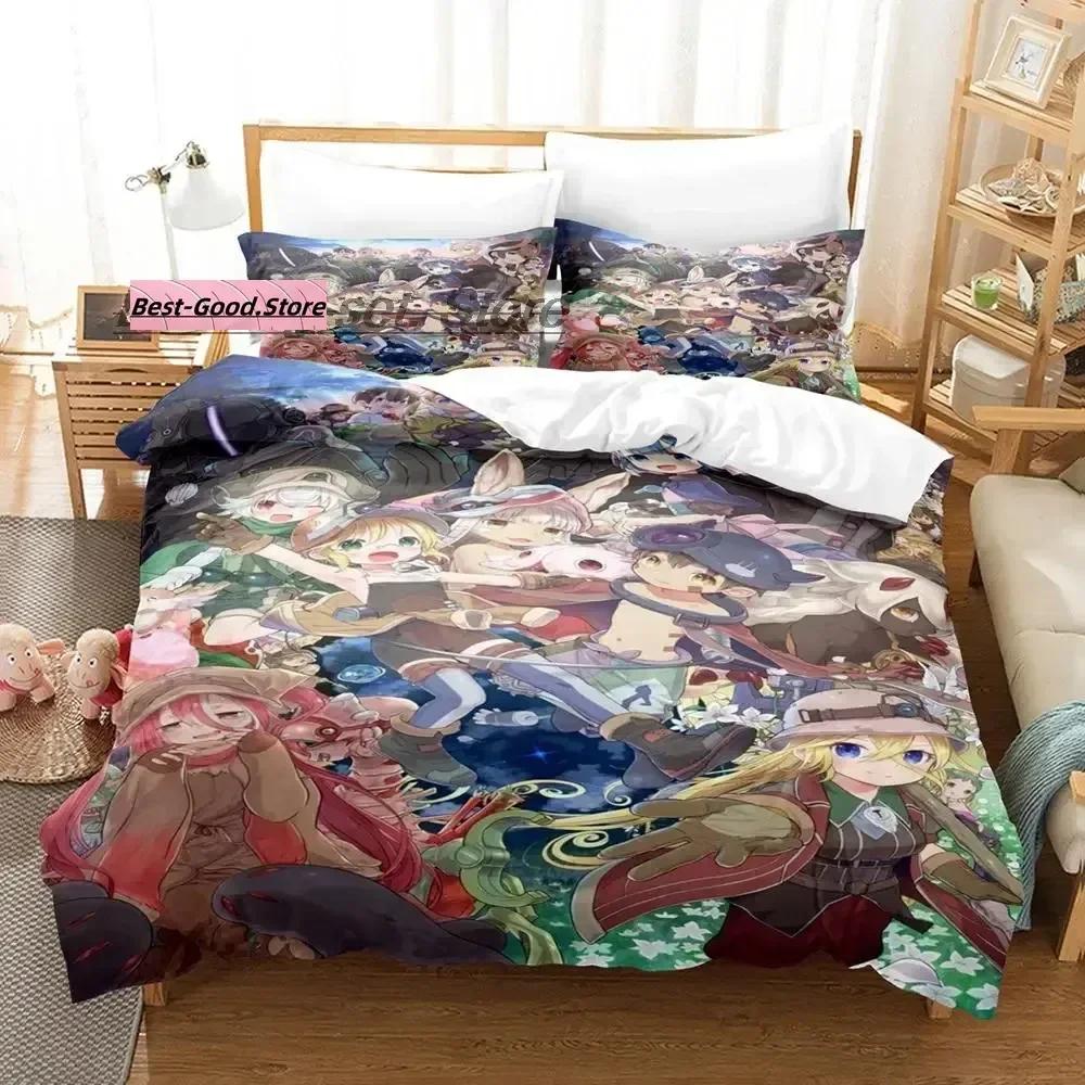 New Made In Abyss Bedding Set Duvet Cover Sheet Printed Bed Set Pillowcase Bed Full Queen King Size Comforter Bedroom