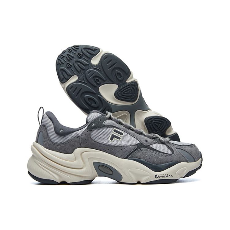 FILA Heritage Серия для бега и повседневной жизни Ретро Спортивная повседневная обувь Низкие кроссовки Мужская кроссовка Серый T12M131102FVW