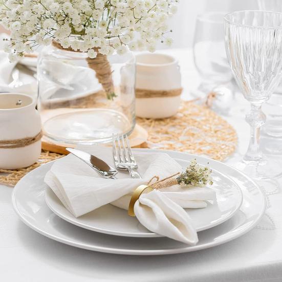 6 шт. кольца для салфеток уникальный полукруглый дизайн сплошной цвет простой стиль элегантные гладкие кольца для салфеток