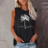 Seeyoushy Coconut Printing 2023 Новая летняя мода в стиле Харадзюку с круглым вырезом женская футболка без рукавов футболка Camisetas блузка