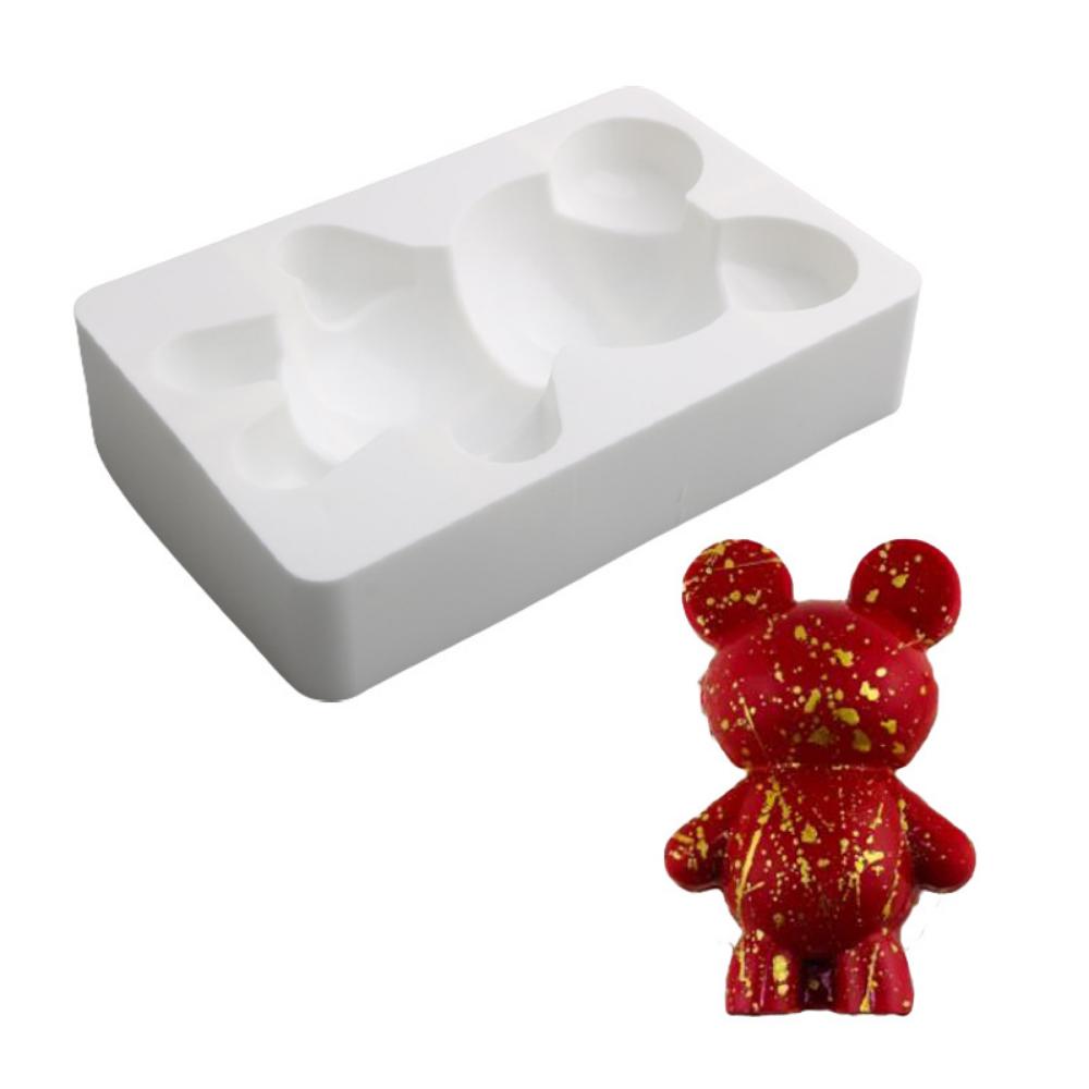 3D 3D Медведь Мороженое Мусс Торт DIY Шоколадный Сэндвич Стук Музыка Силиконовая Форма