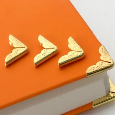 100 шт., металлическая защита для уголков книг, винтажный альбом для фотоальбомов, папка с меню для ноутбука, защита золотого, серебряного, бронзового цвета