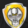 Paw Patrol Unisex Adult Rubble Badge T-Shirt