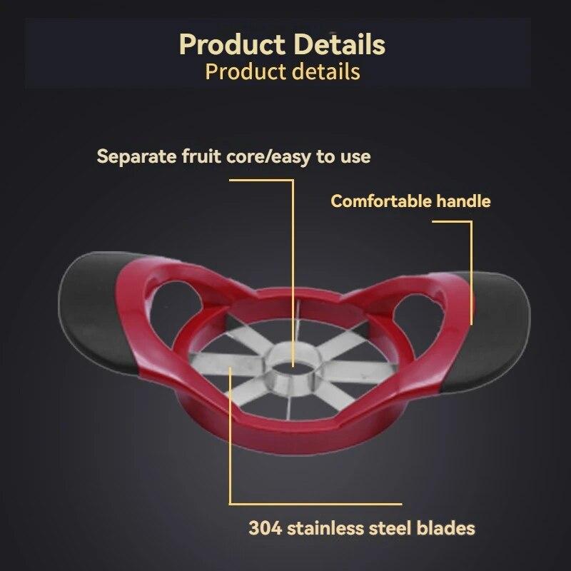 Stainless Steel Fruit Corer Fruit Cutter Apple Slicer Divider Plastic Handle Household Corer Cutting Fruit Tool