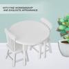 Doll House Accessories 3PCS Table Chair Simulation Furniture 1:12 Photograph Props