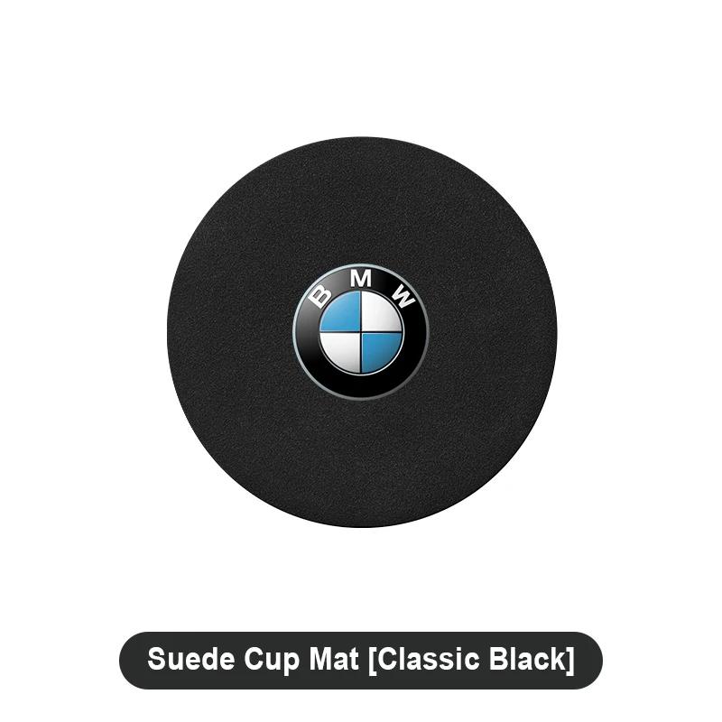 XOFDE1 2PC Leather Car Anti Slip Mat Coaster Car Water Cup Slot Decorate Accessories For BMW 320i 325i 320Li 325Li 330Li X7 X3 X4 X5 X6