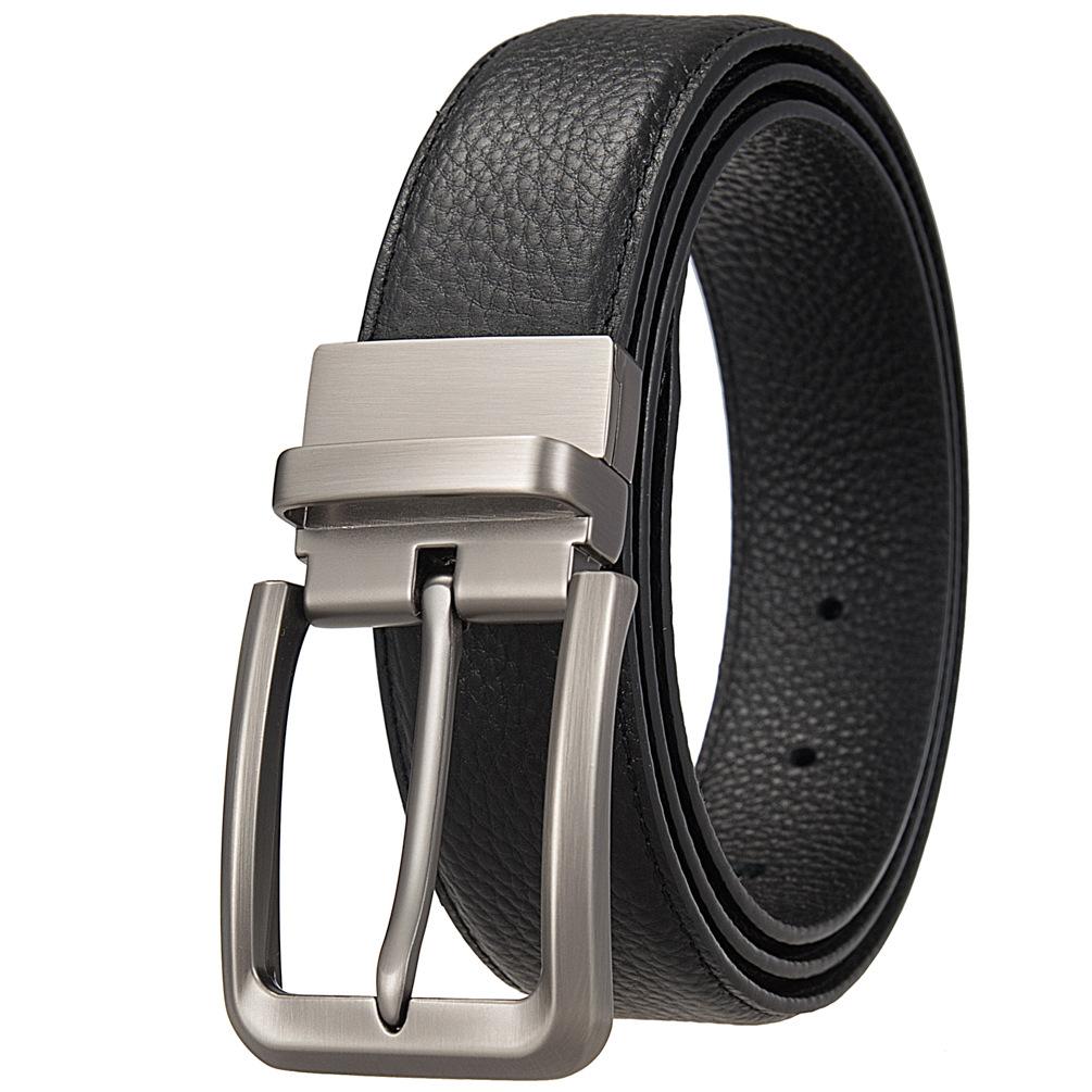 1 шт. Модный и модный перфорированный ремень, ремень из коровьей кожи первого слоя, деловой мужской ремень с пряжкой Ly35-35943-5