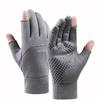 Male Two Finger Out Warm TouchScreen Mittens Cycling Gloves Full Finger Gloves Protective Mittens