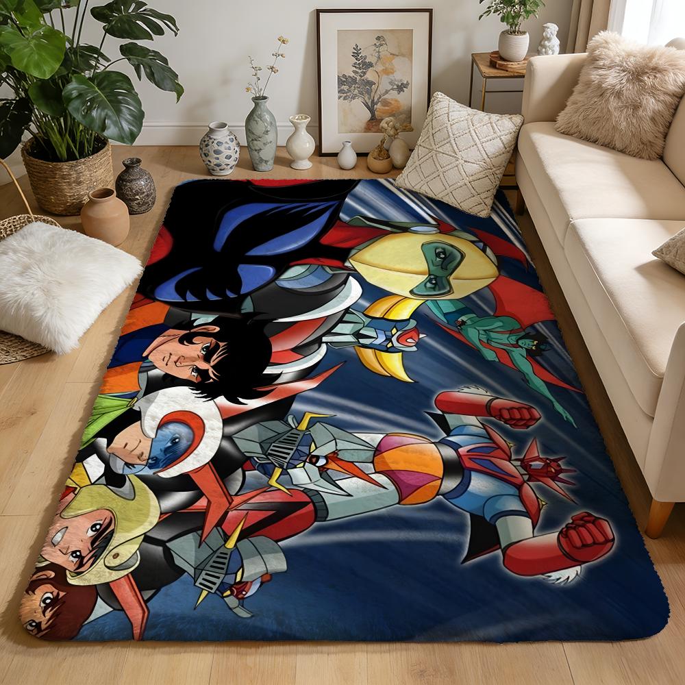 U-Ufo Robot Goldrake Floor Mat Soft Flannel Floor Mat Non-Slip Absorbent Rug For Home Bedroom Bathroom