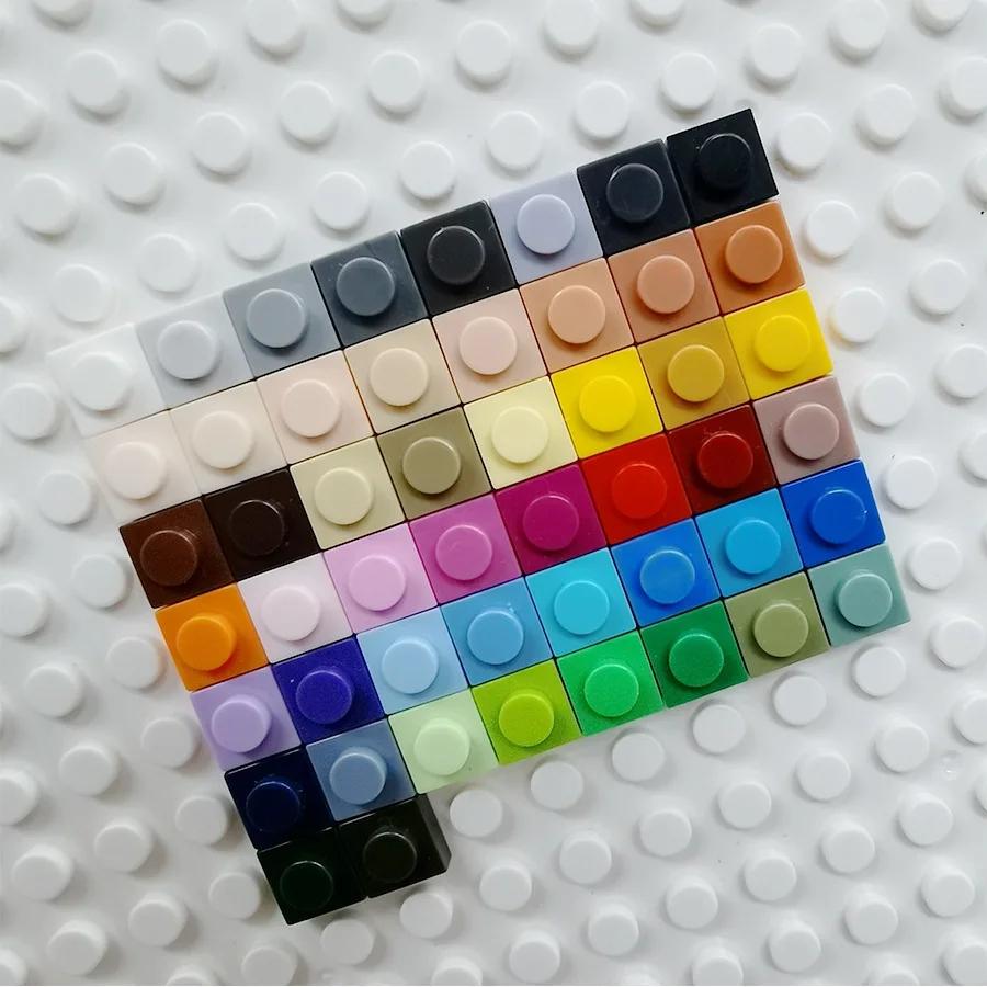 100 шт. Конструктор DIY Тонкие Фигурки Кирпичики 1x1 Точки Образовательный Креативный Размер Совместимый с 3024 Игрушки для Детей