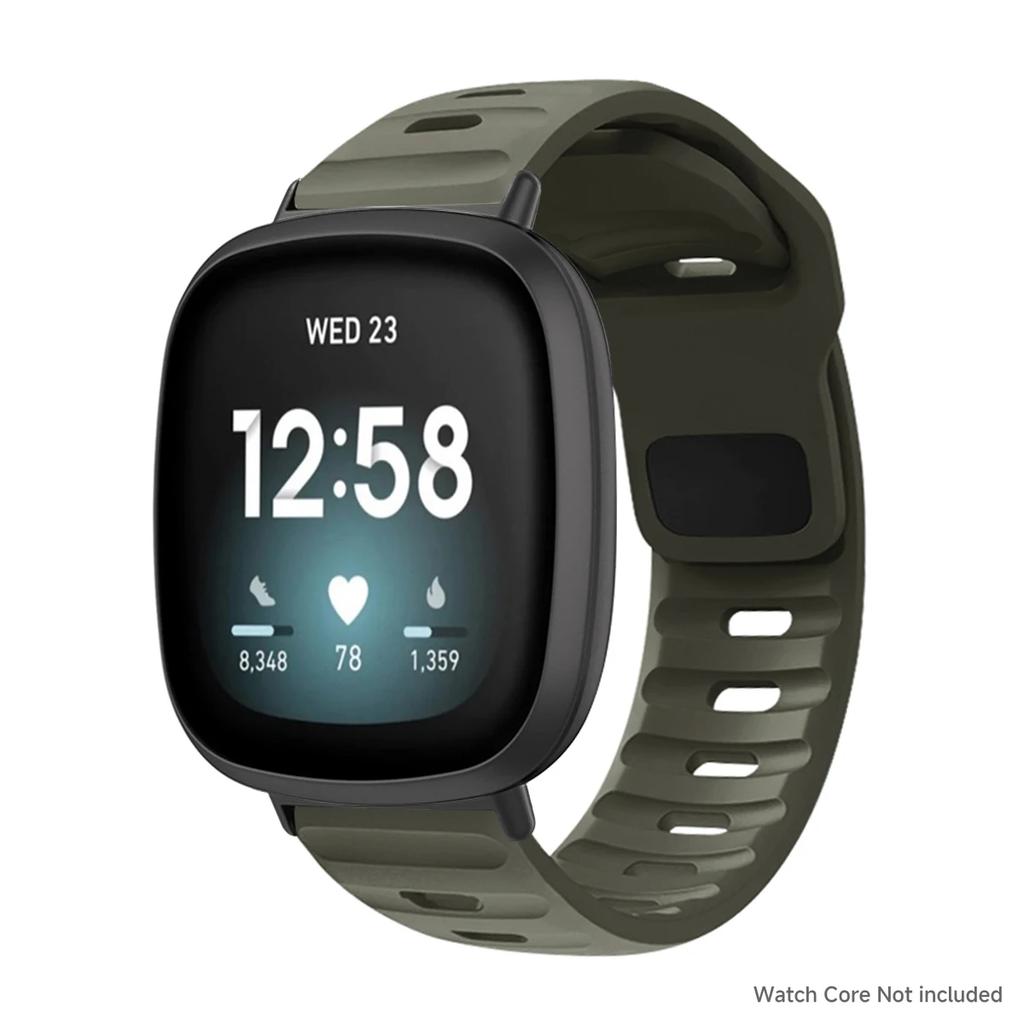 Ремешок для Fitbit Versa 4/Versa3/ Versa 2/Versa Спортивный силиконовый ремешок для запястья для Fitbit Versa Lite/Sense/Sense2 Band corre