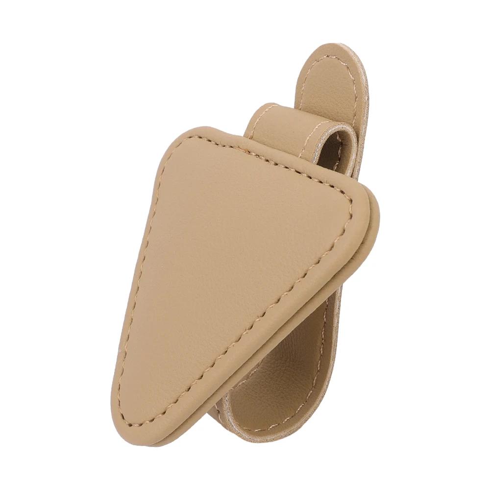 Держатель для очков на солнцезащитный козырек автомобиля, универсальный магнитный держатель для солнцезащитных очков, держатель для карт, крепление для салона, кожаный держатель для билетов