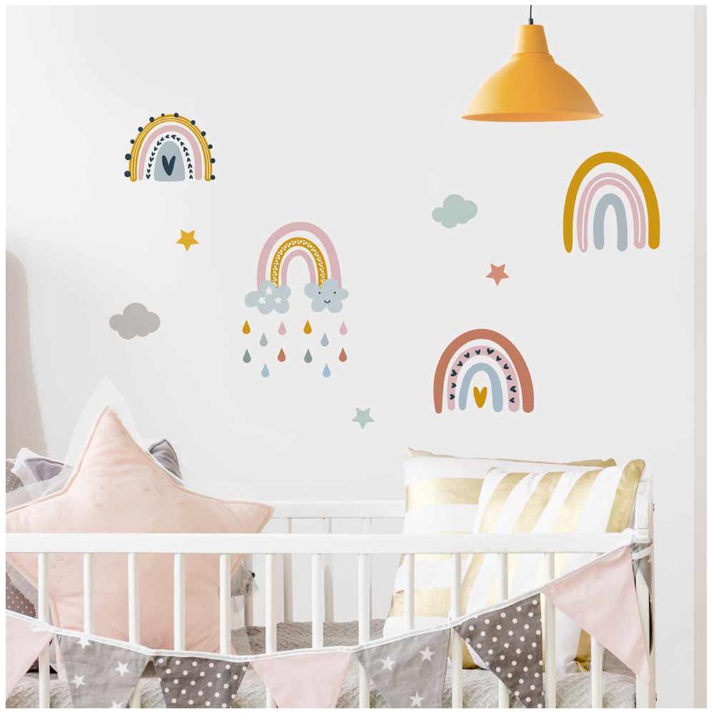 Les Trésors De Lily [A1552] - Multicolored 'Rainbow' Sticker Sheet - 20x70 Cm