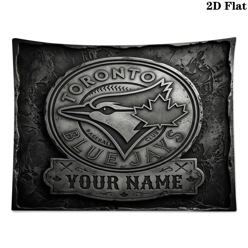 Custom Name Toronto Blue JaysPrinted Tapestry – Wall Hanging for Bedrooms, Dorms, and Home Decor